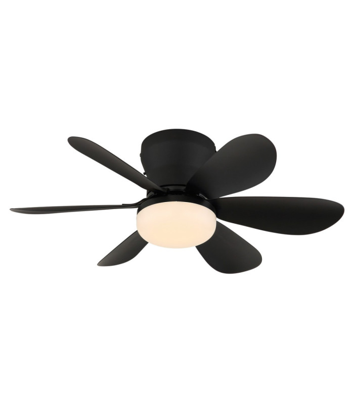Delores Ceiling Fan Matt Black Black Blades Remote Control LED 2700/6500K-10