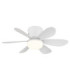 Delores Ceiling Fan Matt White Remote Control LED 2700/6500K-1