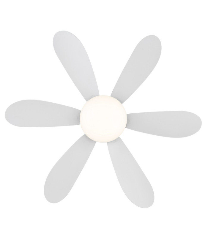 Delores Ceiling Fan Matt White Remote Control LED 2700/6500K-4