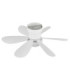 Delores Ceiling Fan Matt White Remote Control LED 2700/6500K-5