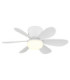 Delores Ceiling Fan Matt White Remote Control LED 2700/6500K-6