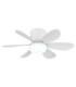 Delores Ceiling Fan Matt White Remote Control LED 2700/6500K-7