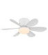 Delores Ceiling Fan Matt White Remote Control LED 2700/6500K-10