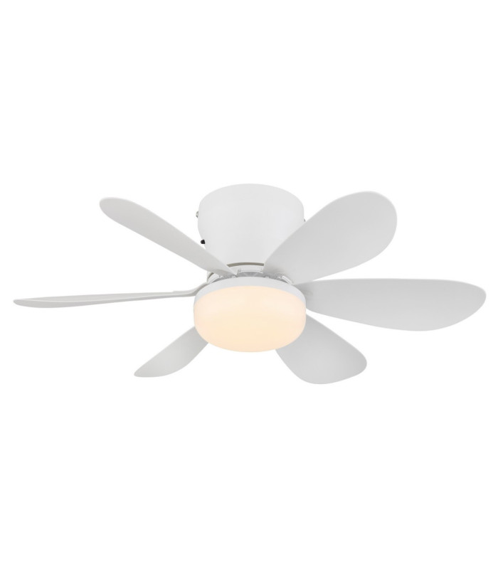 Delores Ceiling Fan Matt White Remote Control LED 2700/6500K-10