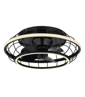 Linay Ceiling Fan Matt Black Remote Control LED 2700/6500K-1