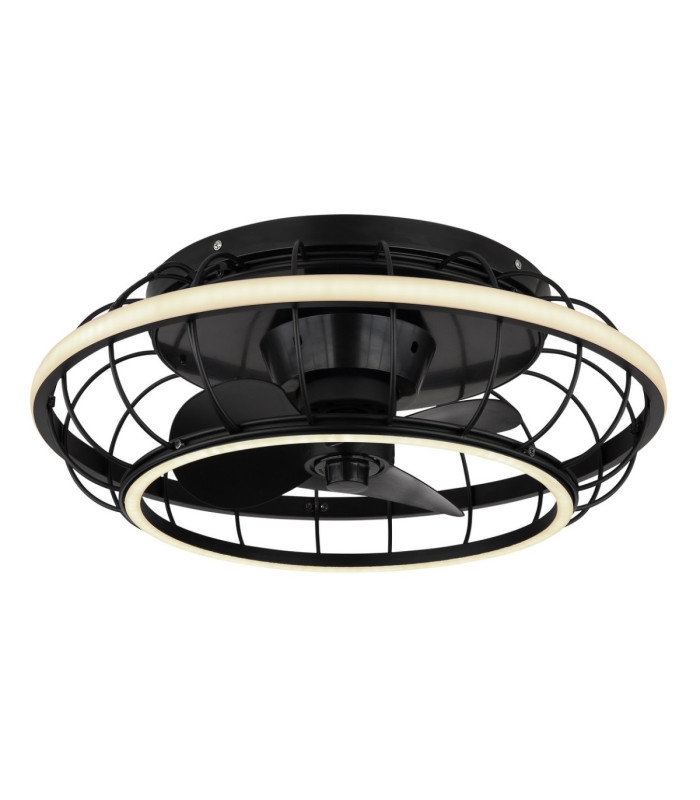 Linay Ceiling Fan Matt Black Remote Control LED 2700/6500K-1