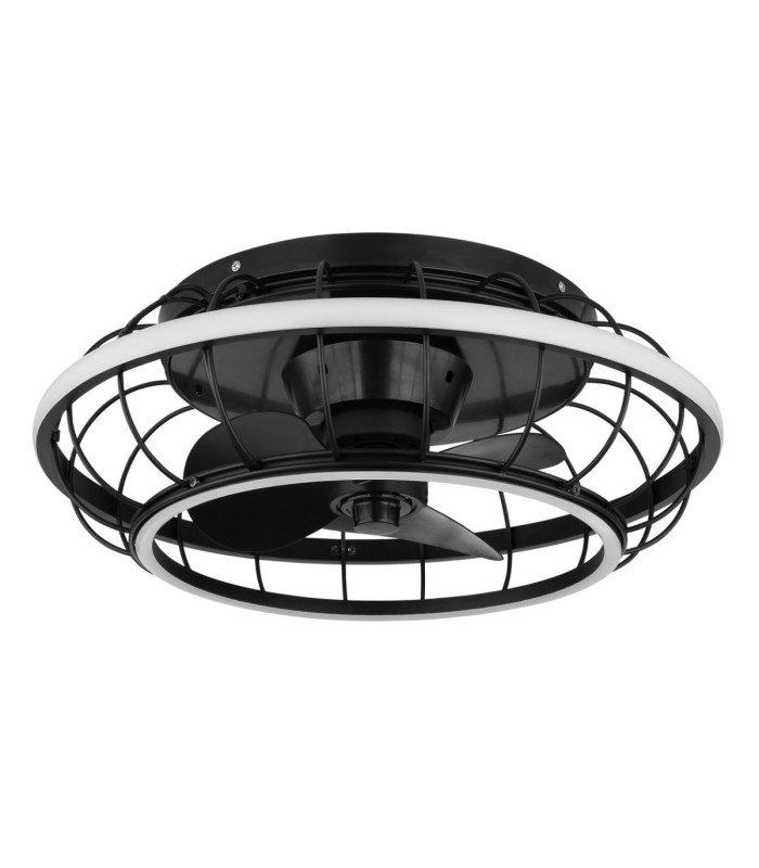 Linay Ceiling Fan Matt Black Remote Control LED 2700/6500K-3