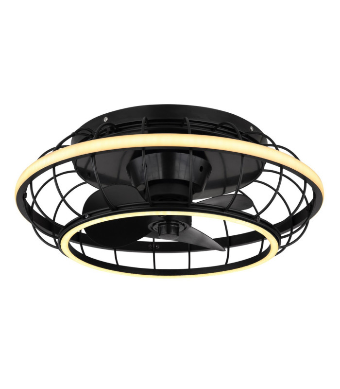 Linay Ceiling Fan Matt Black Remote Control LED 2700/6500K-4