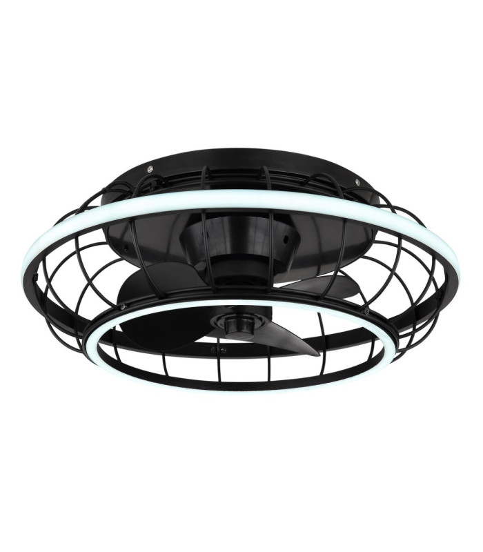 Linay Ceiling Fan Matt Black Remote Control LED 2700/6500K-5