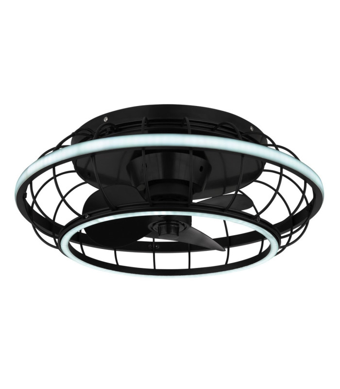 Linay Ceiling Fan Matt Black Remote Control LED 2700/6500K-7