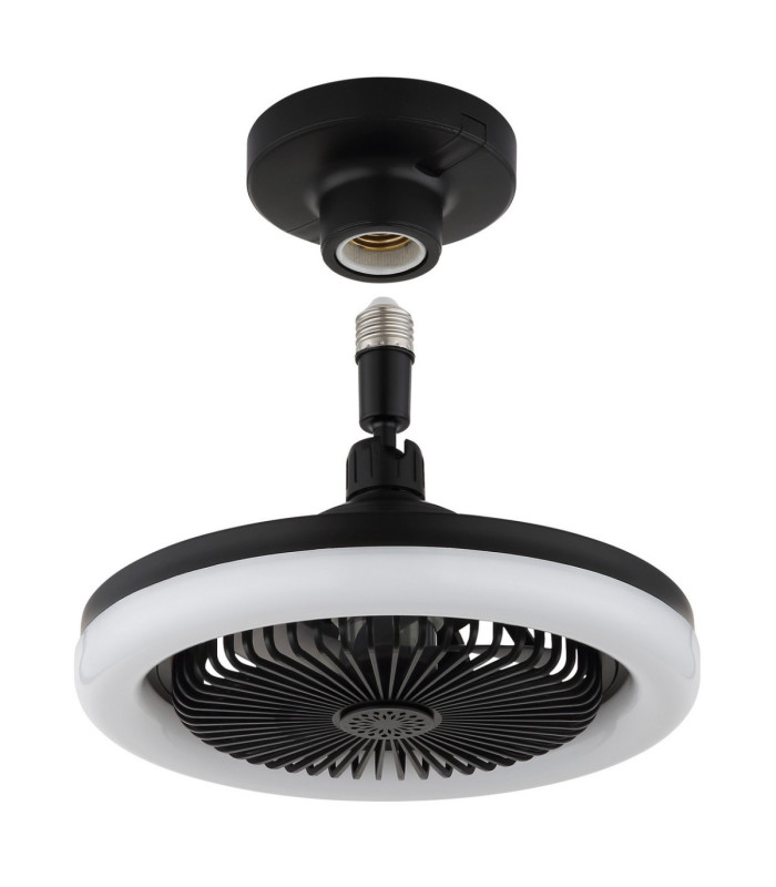 Lidea Ceiling Fan Matt Black Remote Control LED 3000/6500K-4