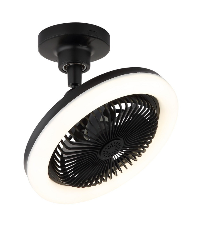 Lidea Ceiling Fan Matt Black Remote Control LED 3000/6500K-7