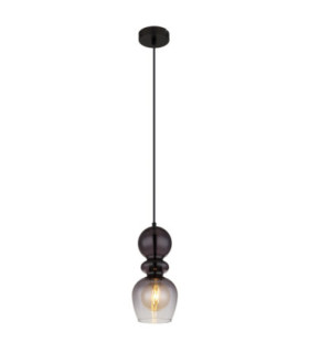 Clarity Slim Pendant Ceiling Light Matt Black E27-1