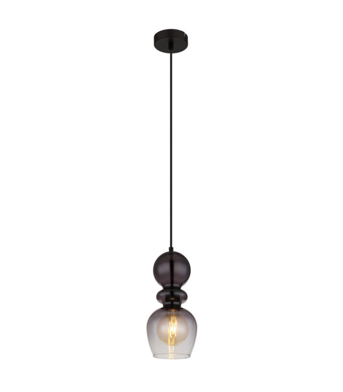 Clarity Slim Pendant Ceiling Light Matt Black E27-1