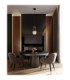 Clarity Slim Pendant Ceiling Light Matt Black E27-2