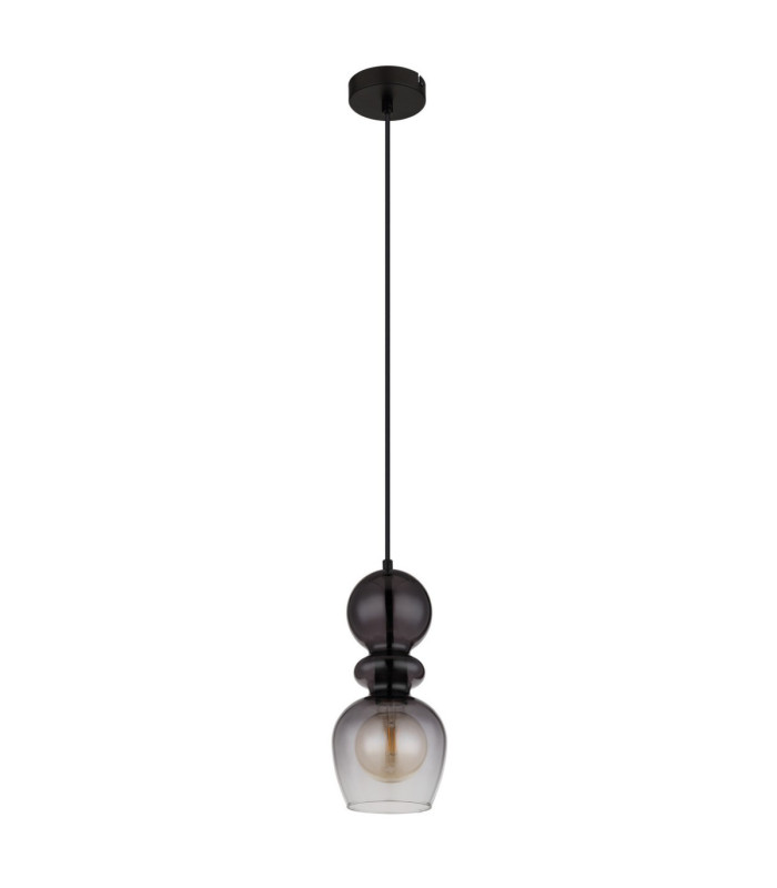 Clarity Slim Pendant Ceiling Light Matt Black E27-3