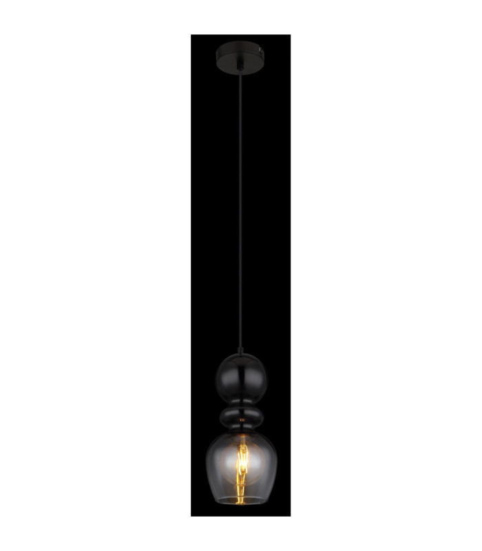 Clarity Slim Pendant Ceiling Light Matt Black E27-5
