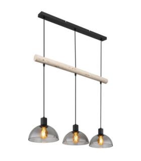 Lindi Bar Pendant Ceiling Light Matt Black 3x E27-1