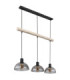 Lindi Bar Pendant Ceiling Light Matt Black 3x E27-3