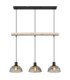 Lindi Bar Pendant Ceiling Light Matt Black 3x E27-4