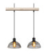 Lindi Bar Pendant Ceiling Light Matt Black 3x E27-5