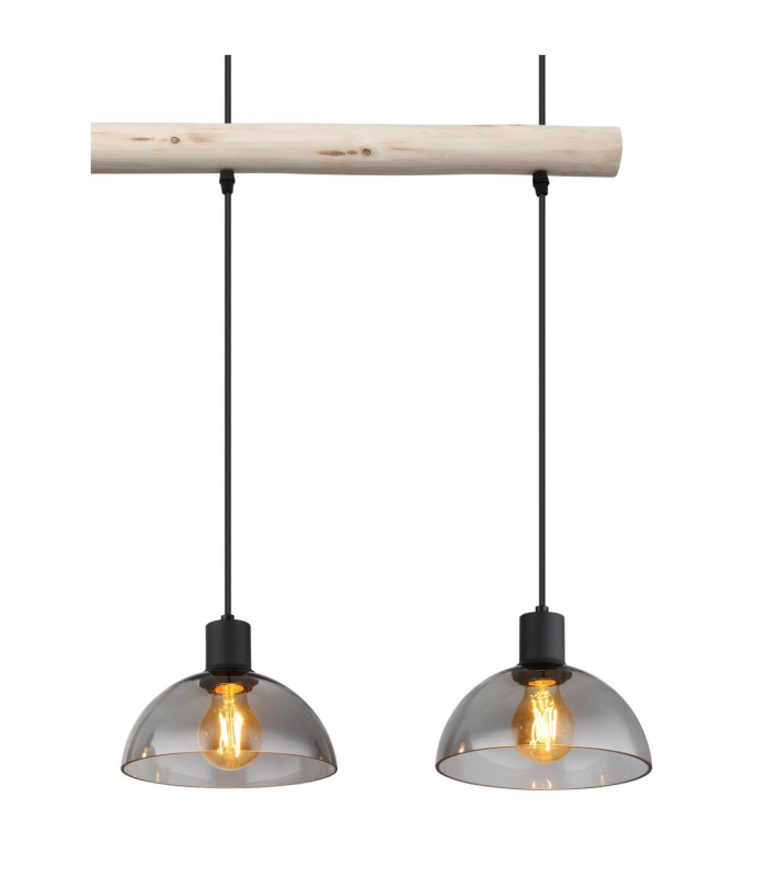 Lindi Bar Pendant Ceiling Light Matt Black 3x E27-5