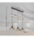 Lindi Bar Pendant Ceiling Light Matt Black 3x E27-7