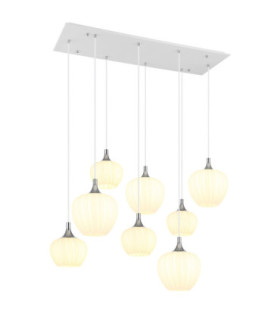 Maxy Cluster Pendant Ceiling Light Matt White 8x E27-1