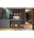 Hudson Bar Pendant Ceiling Light Matt Black Smoke Glass Shades 4x E27-2