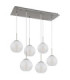 Barry Cluster Pendant Ceiling Light Matt Nickel 6x E27-3