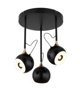 Donovan Ceiling Spotlight Clusters Matt Black LED 3000K-1