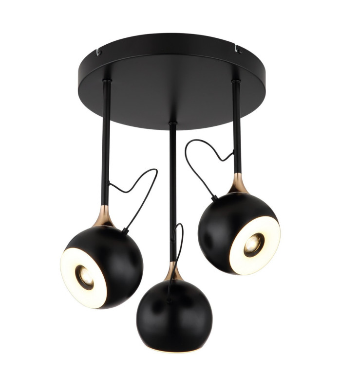 Donovan Ceiling Spotlight Clusters Matt Black LED 3000K-1