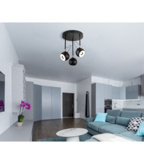Donovan Ceiling Spotlight Clusters Matt Black LED 3000K-2