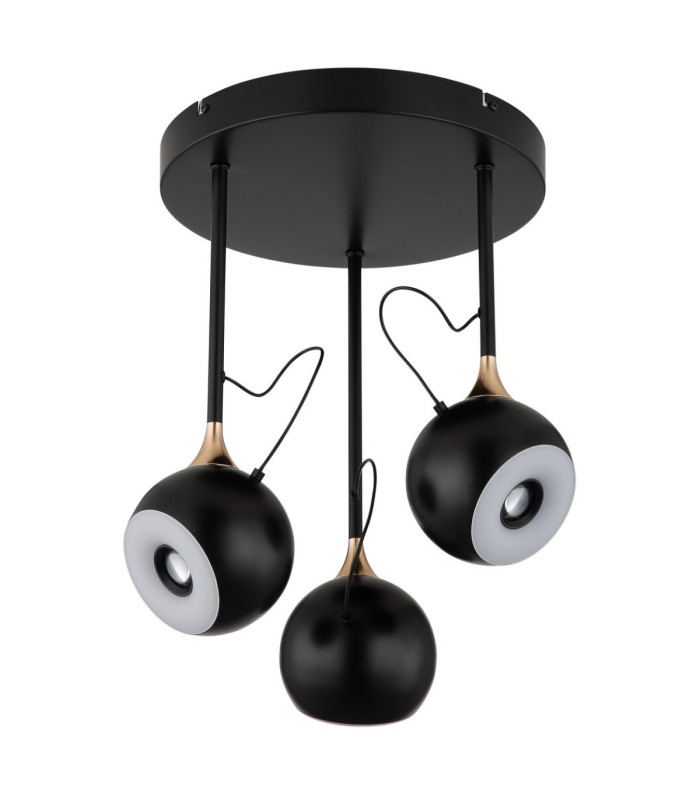 Donovan Ceiling Spotlight Clusters Matt Black LED 3000K-3