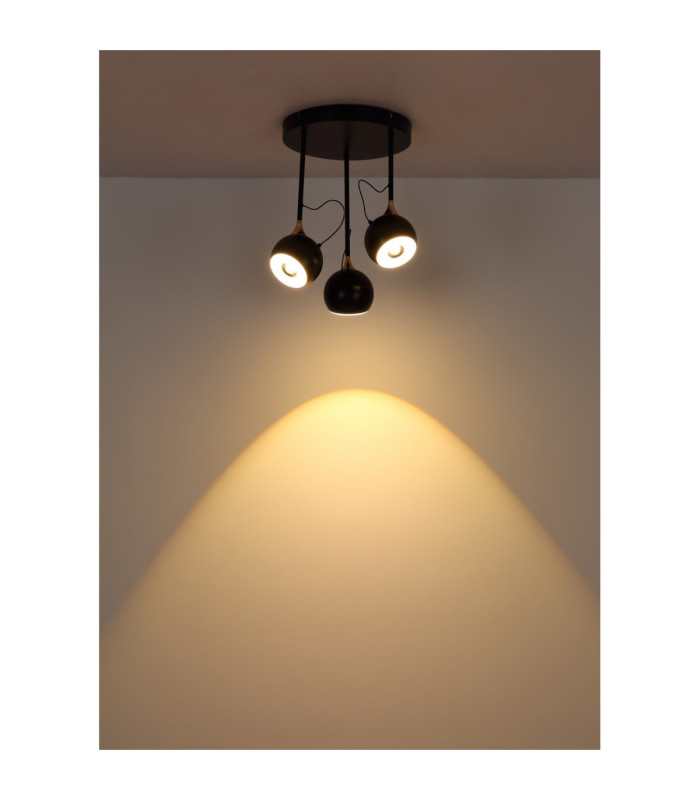 Donovan Ceiling Spotlight Clusters Matt Black LED 3000K-5