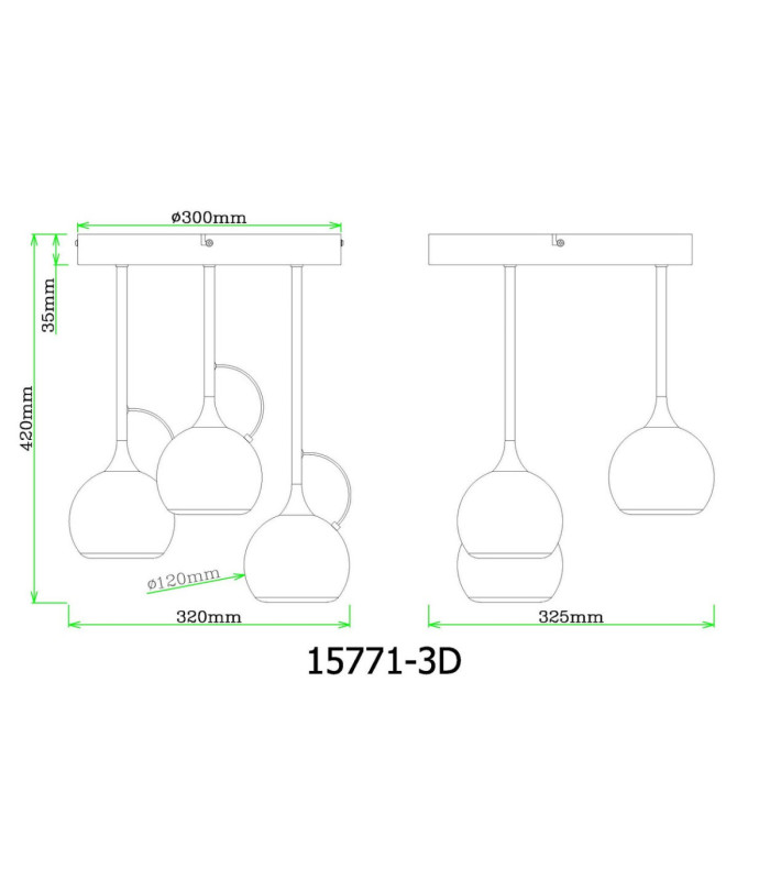 Donovan Ceiling Spotlight Clusters Matt Black LED 3000K-6