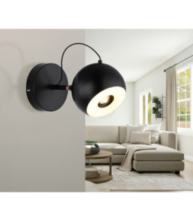 Donovan Single Spotlight Matt Black LED 3000K-2