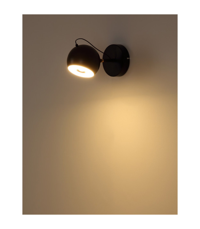 Donovan Single Spotlight Matt Black LED 3000K-6