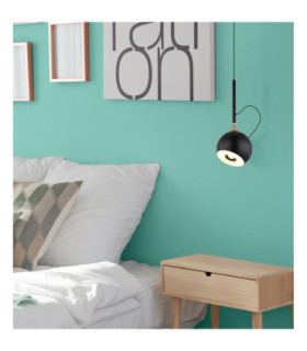 Donovan Slim Pendant Ceiling Light Matt Black LED 3000K-2
