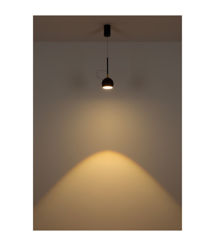 Donovan Slim Pendant Ceiling Light Matt Black LED 3000K-7