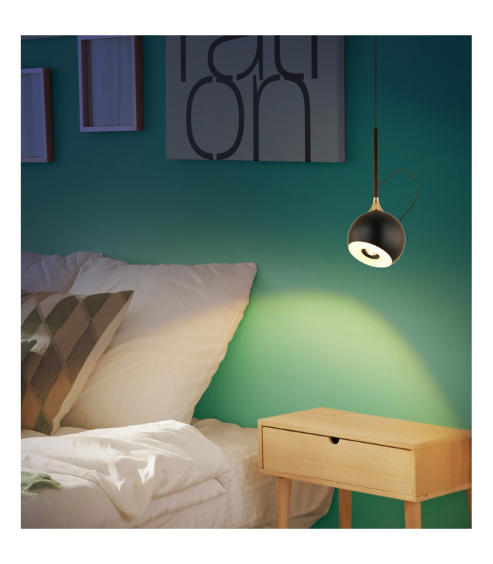 Donovan Slim Pendant Ceiling Light Matt Black LED 3000K-8