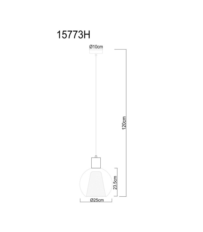 Barry I Globe Pendant Ceiling Light Matt Black Amber Glass Shade E27-6