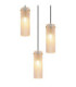Karolo Cluster Pendant Ceiling Light Gold Amber Glass Shades 3x E14-4