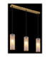 Karolo Bar Pendant Ceiling Light Gold Amber Glass Shades 3x E14-6