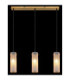 Karolo Bar Pendant Ceiling Light Gold Amber Glass Shades 3x E14-7