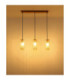 Karolo Bar Pendant Ceiling Light Gold Amber Glass Shades 3x E14-8