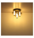 Lacy Globe Ceiling Light Matt Black Smoke Glass Shades 3x LED 3000K-5
