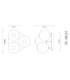 Lacy Globe Ceiling Light Matt Black Smoke Glass Shades 3x LED 3000K-6
