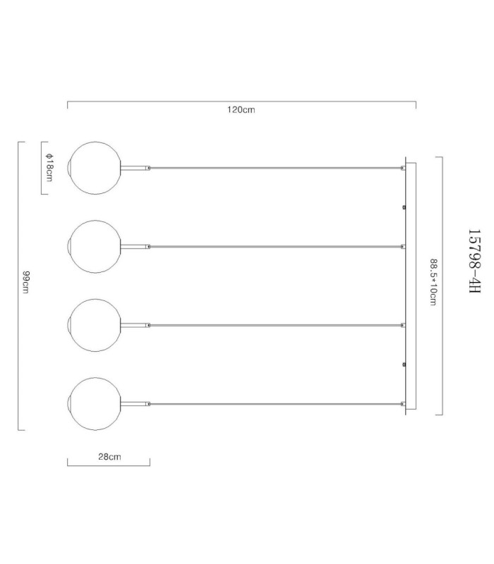 Lacy Bar Pendant Ceiling Light Matt Black Smoke Glass Shades 4x LED 3000K-8