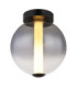 Lacy Globe Ceiling Light Matt Black Smoke Glass Shade LED 3000K-1